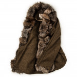 Ladies St. Petersburg Cape in Brown Tweed