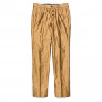 Long Staple Cotton Trousers in Dark Beige