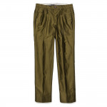 Long Staple Cotton Trousers in Olive