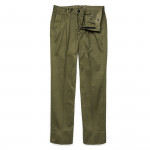 Warm Weather Cotton Trousers in Olive