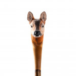 Hand Carved Doe Roe Deer Walking Stick