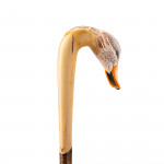 Hand Carved Curved Mallard Walking Stick