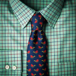 Silk Mallard Tie in Indigo