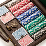 Poker Set with Buffalo Leather