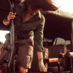 Ladies Safari Shirt in Marula Green