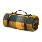 Wool Travel Blanket in Yellow Combo