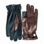 Premium Shooting Gloves in Mink and Green - RH