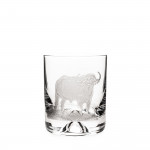Hand Engraved Crystal Glass - Buffalo