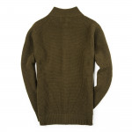 Bowland Zip Cardigan in Field Green with Clay