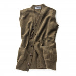 Lauder Lambswool Waistcoat in Bay Leaf