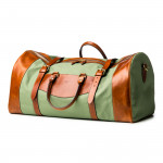 Large Sutherland Bag in Safari Green and Mid Tan