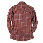 Men's Fine Cotton Shirt in Rust Red Check