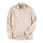 Men's Deluxe Tattersall Shirt in Blue/Brown Check