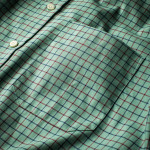 Men's Deluxe Tattersall Shirt in Green with Red