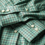 Men's Deluxe Tattersall Shirt in Green with Red