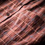 Men's Fine Cotton Shirt in Rust Red Check