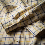 Men's Deluxe Tattersall Shirt in Blue/ Yellow/ Brown
