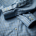 Men's Deluxe Tattersall Shirt in Blue with Green