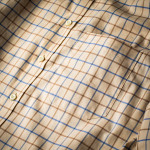 Men's Deluxe Tattersall Shirt in Blue/Brown Check