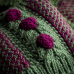 Vaynor Shooting Sock in Leaf & Purple