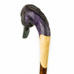 Hand Carved Country Black Tufted Duck Walking Stick