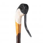 Hand Carved Avoset Walking Stick with Buffalo Horn Beak