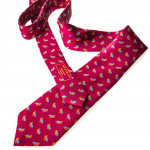 Silk Partridge Tie in Magenta