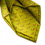 Silk Mallard Tie in Bronze Green