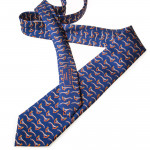 Silk Pheasant tie in Light Navy