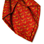 Silk Pheasant tie in Tulip Red