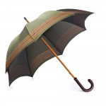 Multi Stripe Umbrella with Leather Handle