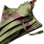 Striped Umbrella with Knotted Chestnut Handle