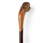 Hen Pheasant Carved Stick