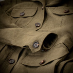 Ladies Linen Safari Jacket in Cape Green