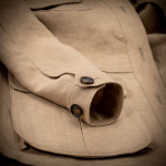 Ladies Linen Safari Jacket in Sand
