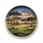 Large Hand Painted Dish with Safari Scene 3