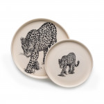 Large Hand Painted Leopard Dish