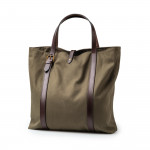 16L Tote Bag In Khaki Green Twill Canvas