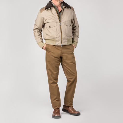 Hide Jacket in Sand Stone