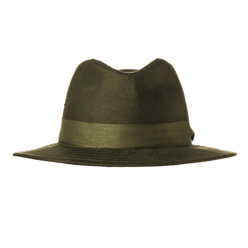 Hunting Hat with Green Herringbone Band